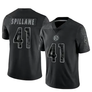 Robert Spillane Pittsburgh Steelers Men's Limited Reflective Nike Jersey - Black