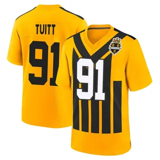 Stephon Tuitt Pittsburgh Steelers Men's Game Alternate 1933 Throwback Nike Jersey - Gold
