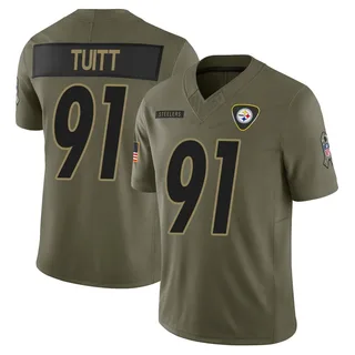 Stephon Tuitt Pittsburgh Steelers Men's Limited 2025 Salute to Service Nike Jersey - Olive