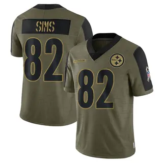Steven Sims Pittsburgh Steelers Youth Limited 2021 Salute To Service Nike Jersey - Olive