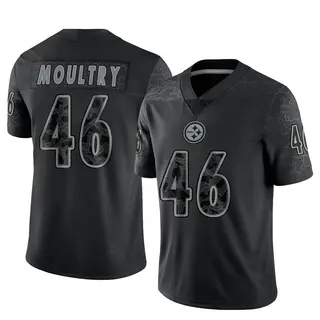 T.D. Moultry Pittsburgh Steelers Men's Limited Reflective Nike Jersey - Black