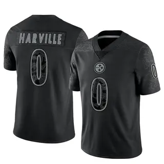 Tavin Harville Pittsburgh Steelers Men's Limited Reflective Nike Jersey - Black