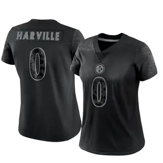 Tavin Harville Pittsburgh Steelers Women's Limited Reflective Nike Jersey - Black