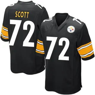 Trent Scott Pittsburgh Steelers Men's Game Team Color Nike Jersey - Black