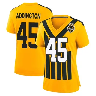 Tucker Addington Pittsburgh Steelers Women's Game Alternate 1933 Throwback Nike Jersey - Gold