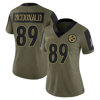 Vance McDonald Pittsburgh Steelers Women's Limited 2021 Salute To Service Nike Jersey - Olive