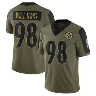 Vince Williams Pittsburgh Steelers Youth Limited 2021 Salute To Service Nike Jersey - Olive