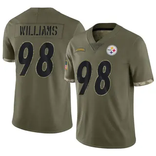 Vince Williams Pittsburgh Steelers Youth Limited 2022 Salute To Service Nike Jersey - Olive