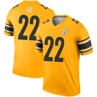 William Gay Pittsburgh Steelers Men's Legend Inverted Nike Jersey - Gold