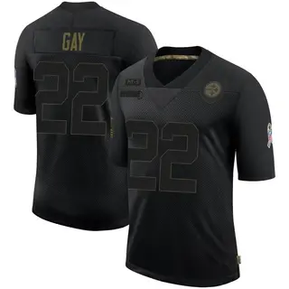 William Gay Pittsburgh Steelers Men's Limited 2020 Salute To Service Nike Jersey - Black