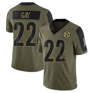 William Gay Pittsburgh Steelers Youth Limited 2021 Salute To Service Nike Jersey - Olive