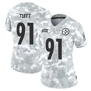 Women's Stephon Tuitt Pittsburgh Steelers Women's Limited Arctic Camo 2024 Salute to Service Nike Jersey